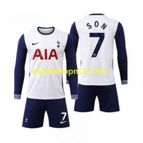 Tottenham Spurs Son 7 Bambino Maglia Prima 2024/2025 Manica Lunga